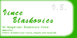 vince blaskovics business card